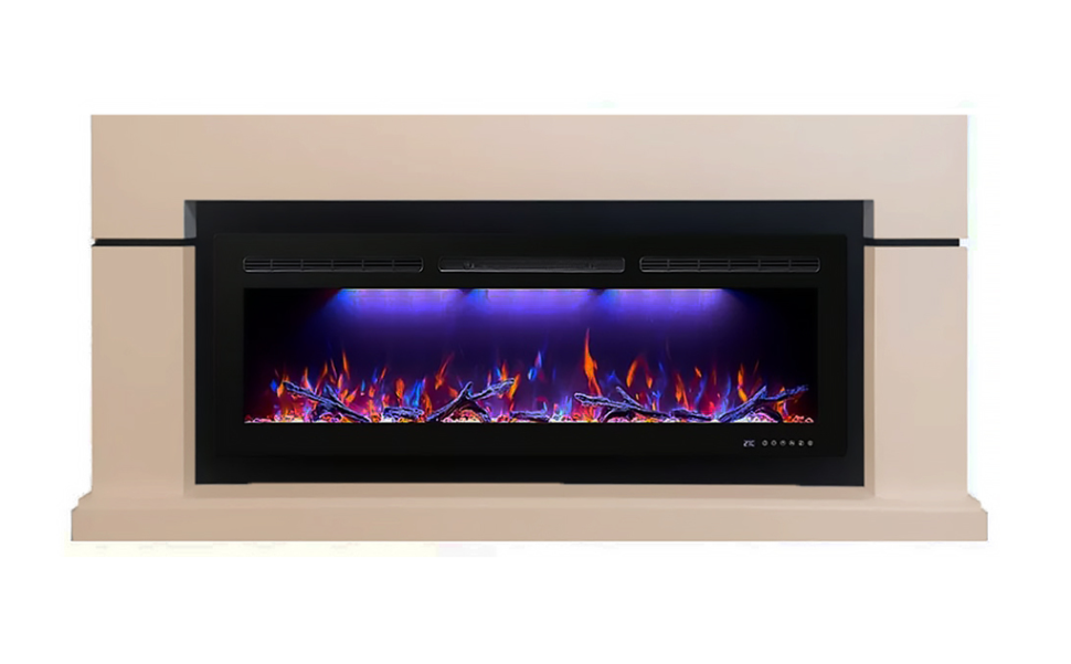 Каминокомплект Interflame Гранд с очагом FreeSpace 40 LED FX QZ бежевый