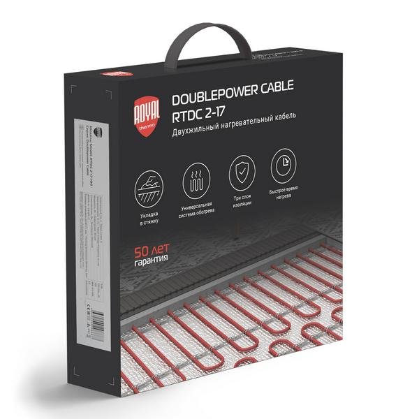 Комплект теплого пола Royal Thermo Doublepower Cable RTDC 2-17-400 с терморегулятором RTI-16