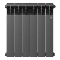 Биметаллический радиатор отопления Royal Thermo Revolution Bimetall 500 2.0 6 секций Noir Sable