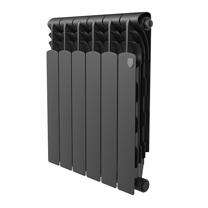 Биметаллический радиатор отопления Royal Thermo Revolution Bimetall 500 2.0 6 секций Noir Sable