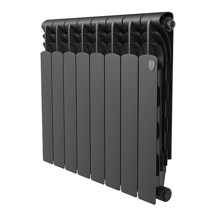 Биметаллический радиатор отопления Royal Thermo Revolution Bimetall 500 2.0 8 секций Noir Sable