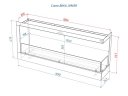 Встроенный биокамин Lux Fire Угловой 1090 S