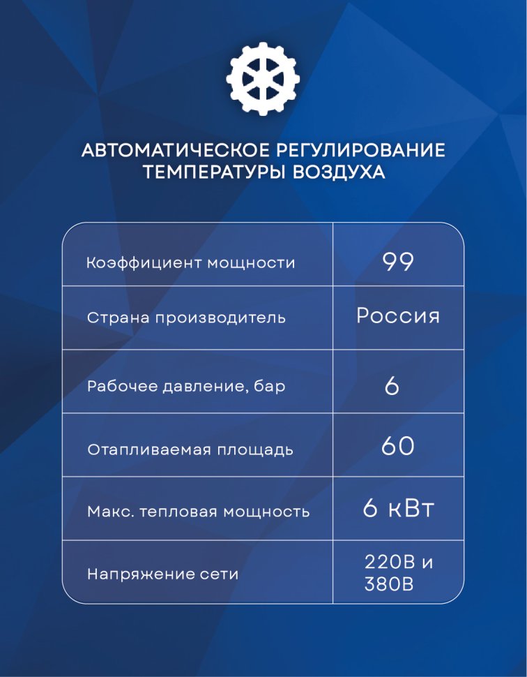 Электрический настенный котел ZOTA 6 Econom V2