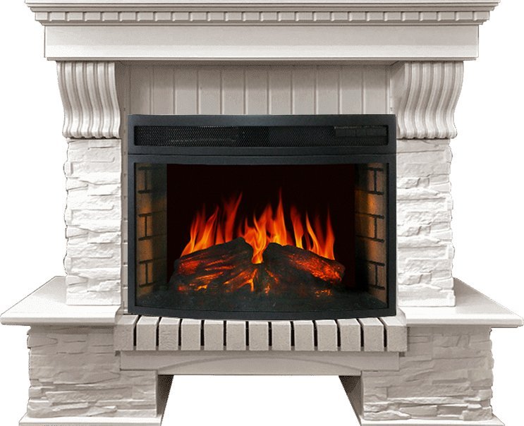 Каминокомплект Royal Flame Pierre Luxe сланец белый c очагом Dioramic 25 FX