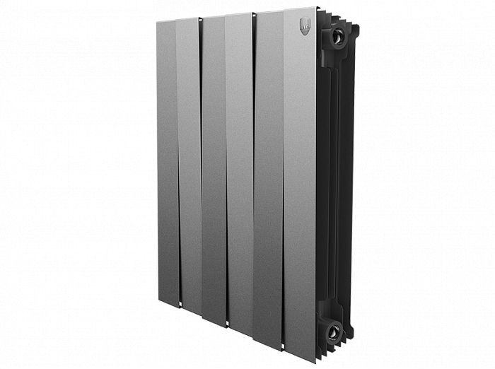 Биметаллический радиатор отопления Royal Thermo PianoForte 500 8 секций Silver Satin