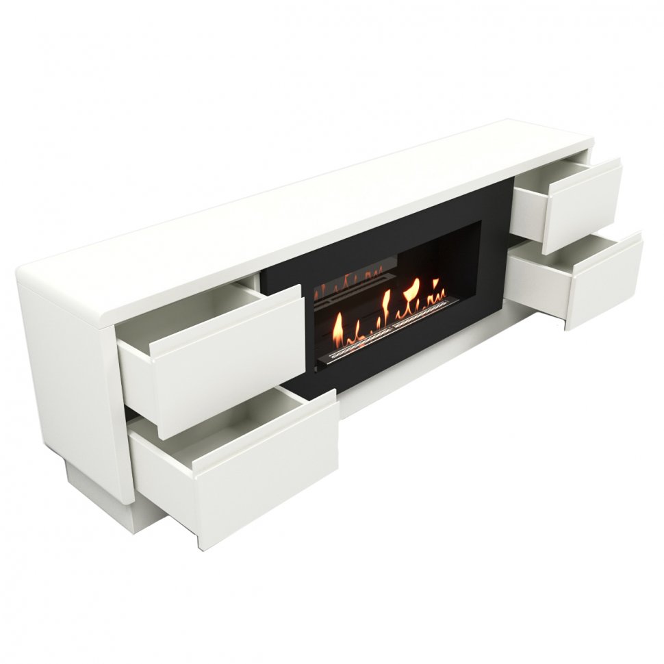 Тумба с биокамином Firelight BFP/P-1700 lux белый
