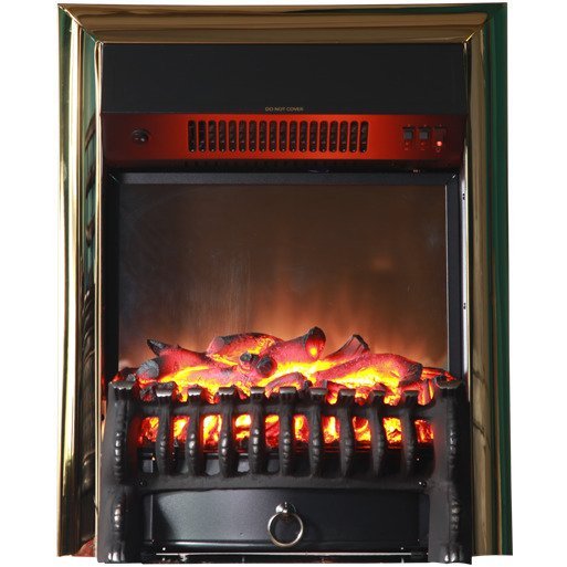 Каминокомплект Interflame Аспен белый патина с очагом Fobos FX M Brass