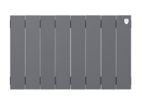 Биметаллический радиатор отопления Royal Thermo PianoForte 300 8 секций Silver Satin