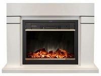 Каминокомплект RealFlame Lindelse 26 WT с очагом MoonBlaze LUX Brass