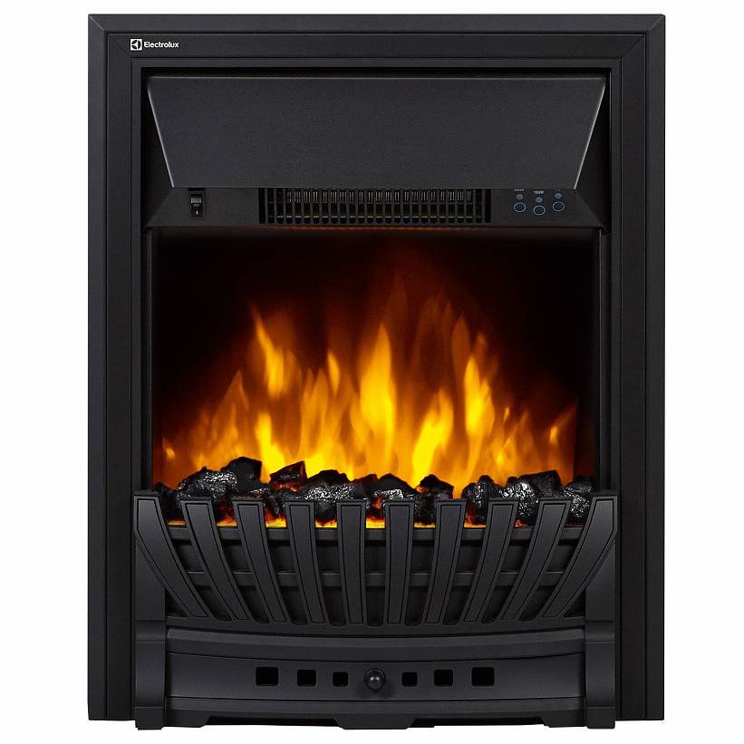 Каминокомплект Firelight Forte Wood Classic с очагом Electrolux EFP/P-1020LS камень коричневый/шпон темный дуб