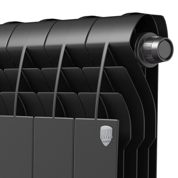 Биметаллический радиатор отопления Royal Thermo BiLiner 500 V 4 секции Noir Sable