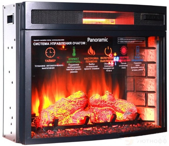 Каминокомплект Interflame Экстерион темный дуб с очагом Panoramic 06 25 LED FX QZ