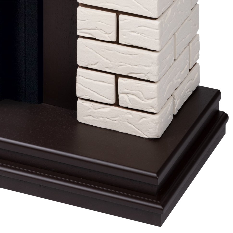 Каминокомплект Firelight Bricks Classic с очагом Electrolux EFP/P-1020LS камень бежевый/шпон темный дуб