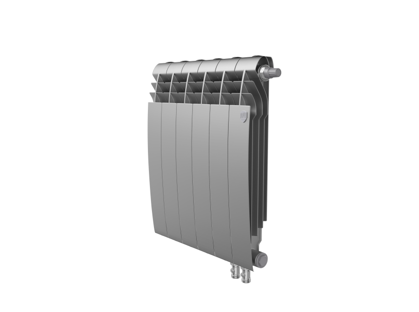 Биметаллический радиатор отопления Royal Thermo BiLiner 500 VR 6 секций Silver Satin