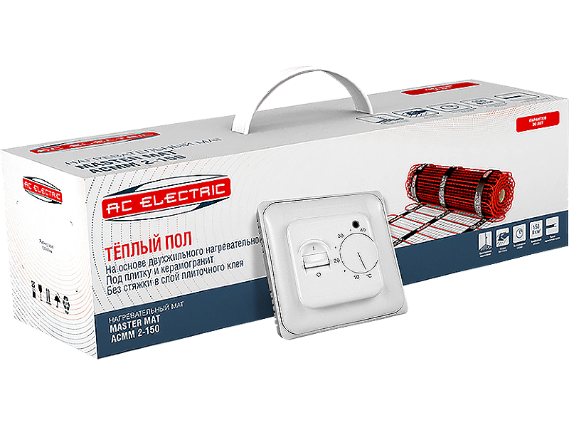 Комплект теплого пола AC Electric ACMM 2-150-12 с терморегулятором