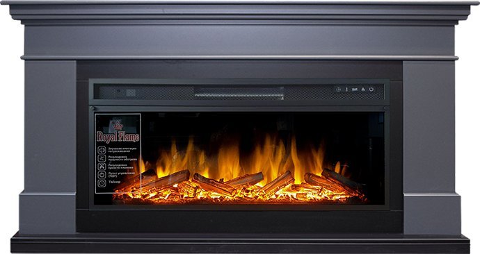Каминокомплект Royal Flame California с очагом Vision 42 LOG LED серый графит