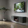 Тумба с биокамином Firelight BFP/P-1400V графит+набор керамических дров береза