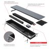Внутрипольный конвектор Royal Thermo Atrium Turbo 190/400/1200-DG-U-AU