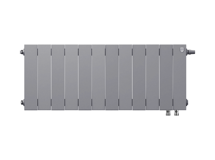 Биметаллический радиатор отопления Royal Thermo PianoForte 300 12 секций Silver Satin VDR