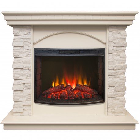 Каминокомплект RealFlame Elford STD/EUG/25'5/HL WT с очагом Evrika 25,5 LED