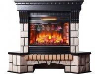 Каминокомплект Interflame Экстер венге угловой с очагом Panoramic 06 25 LED FX