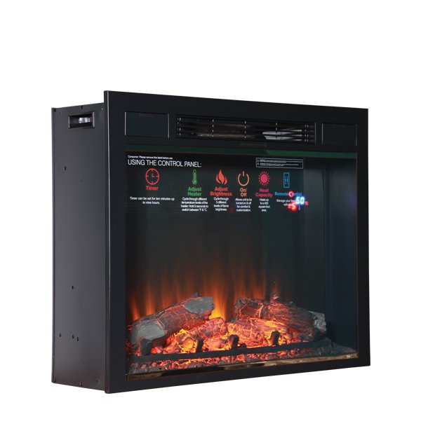 Каминокомплект Interflame Экстер угловой средний дуб с очагом Sirius 30 LED FX Black