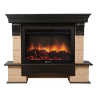 Каминокомплект Firelight Forte 30S с очагом Electrolux EFP/P-3020LS камень бежевый/шпон темный дуб
