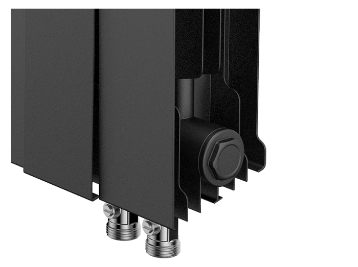 Биметаллический радиатор отопления Royal Thermo PianoForte 300 VDR80 8 секций Noir Sable