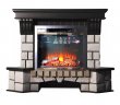 Каминокомплект Interflame Экстер угловой венге с очагом Sirius 30 LED FX Brass